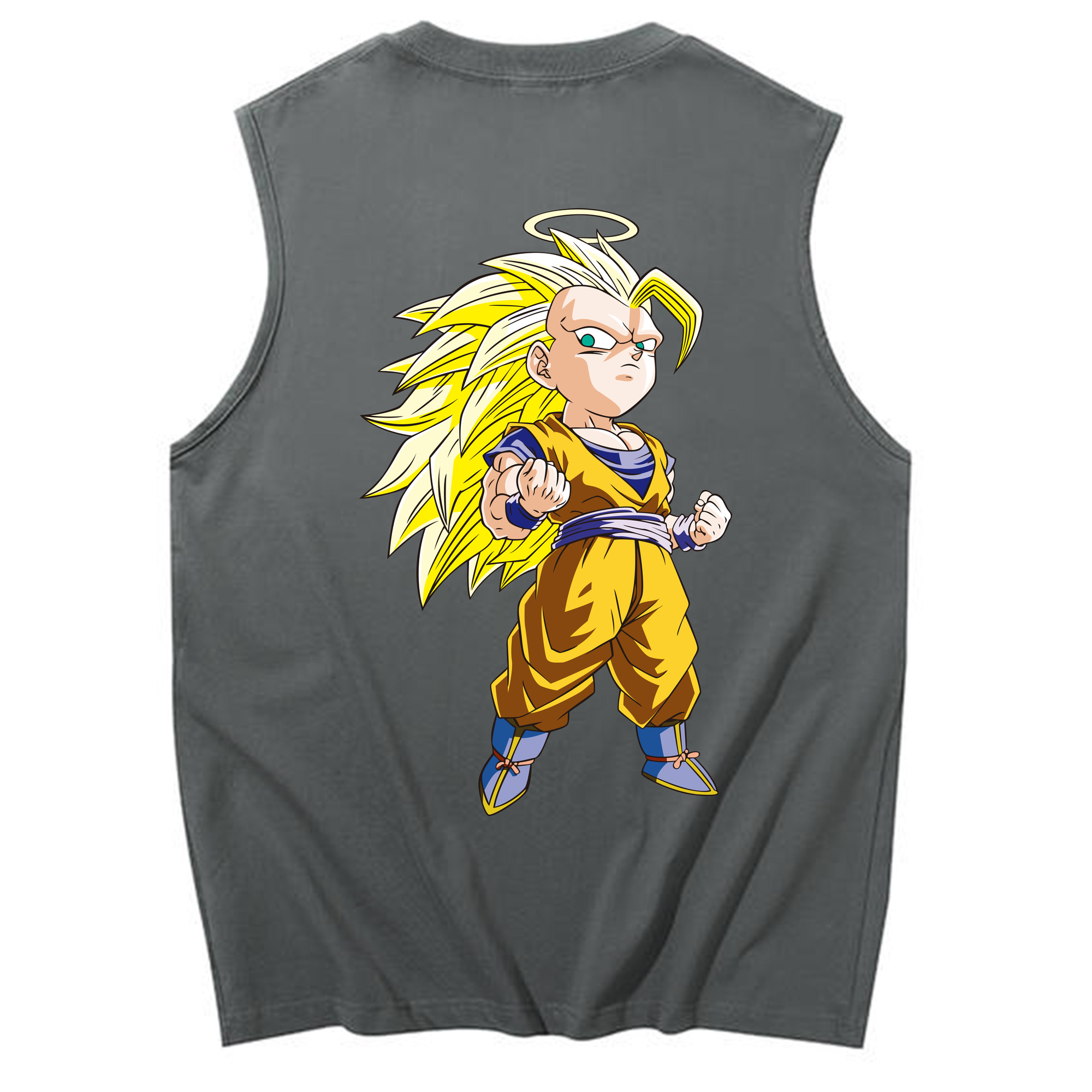 （画像用） ドラゴンボール 孫悟空（そん ごくう）Son Goku カカロット DRAGON BALL Kakarotto コットン100％タンクトップ（背面プリント）